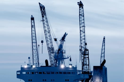 Industry at the blue hour