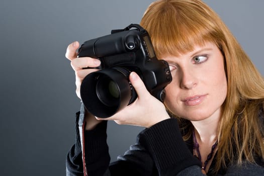 Woman taking pictures