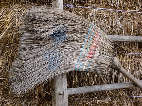 Straw broom