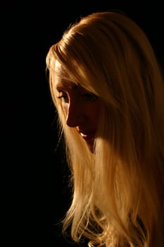 Blonde,young woman (portrait)