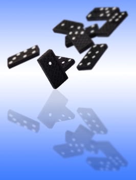 Falling dominoes