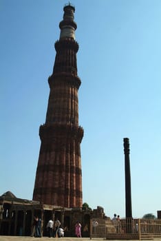 the famous iron column of Qutub Minar has stood rust-free for around 1800 years. Previous analyses have not been able to prove which iron alloy was used. Right next to it is one of the highest minarets in India - more than 75m high. Built around