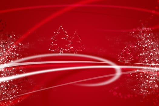 Red illustration for Christmas