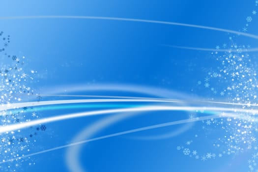 Blue illustration for Christmas