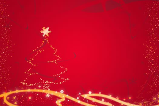 Red illustration for Christmas