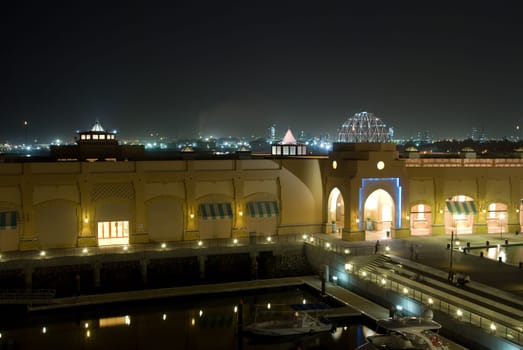 Kuwait City Night Scene - Al Kout Mall