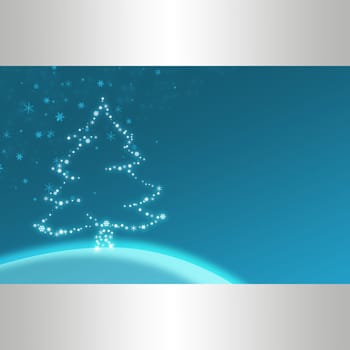 Blue illustration for Christmas