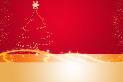 Red illustration for Christmas