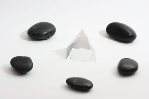 Abstract Stone Circle with Pyramid