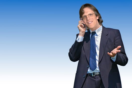 Businessman talking on the phone