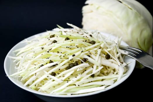 Cabbage salad with capers