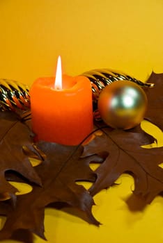 Christmas ornament with candle