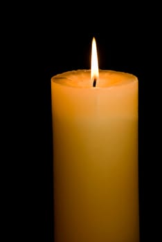 Burning candle for Christmas