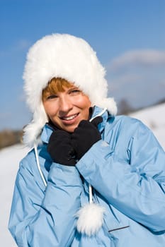 Woman in winter