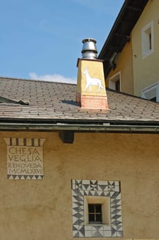 Traditional Engadine house,Switzerland