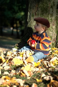 Baby in the foliage