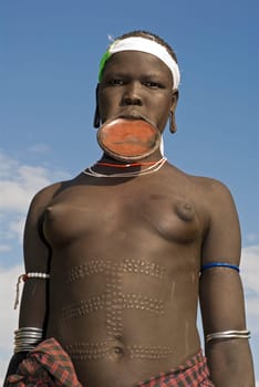 Mursi Plate Lip Woman,Ethiopia