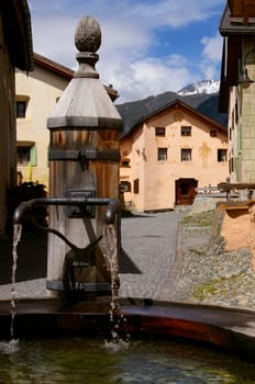 At the village fountain