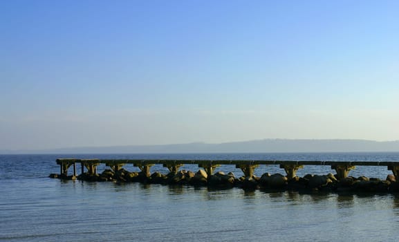 The old wooden walkway