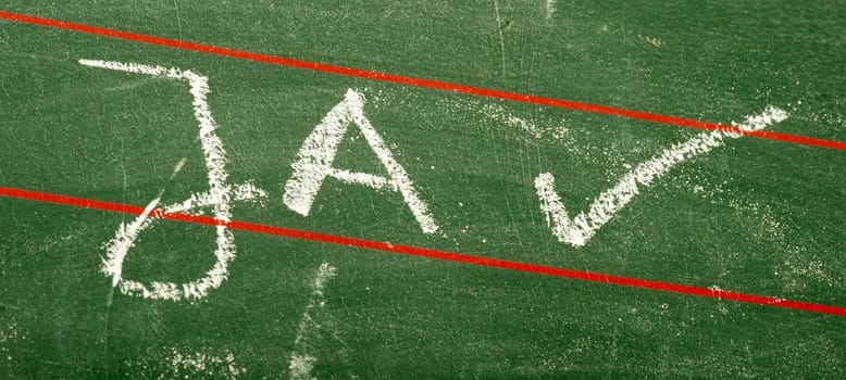 Chalkboard with the word - YES -
