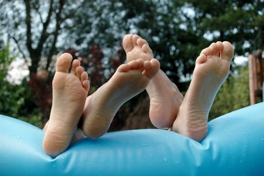 Shrivelled feet
