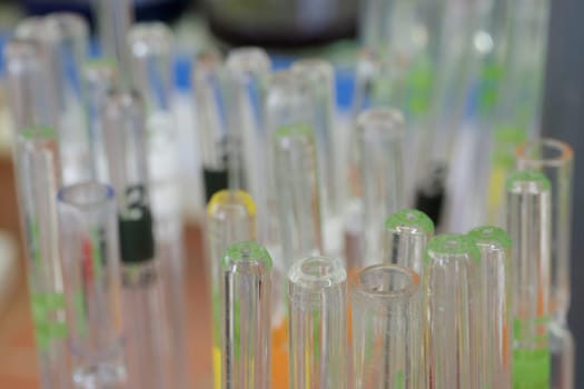 Glass pipettes in the laboratory