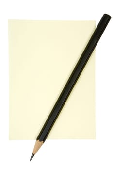 Pencil and sticky note