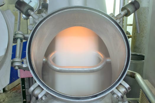 Fabric in the dyehouse