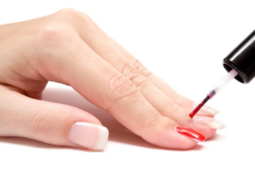 Painted fingernails
