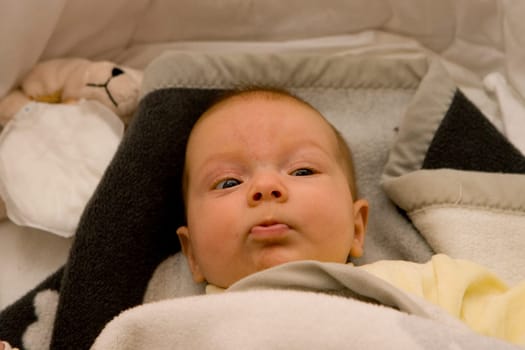 Baby looks probing
