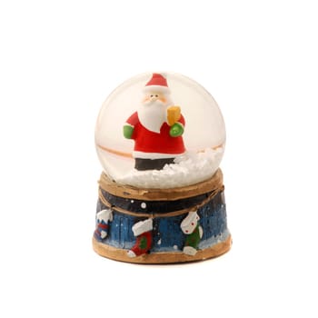 Santa Claus in snow globe