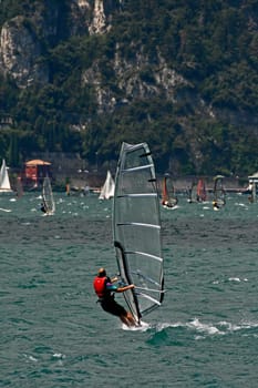 Surfer at Torbole,Lake Garda