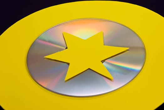Christmas decoration with the CD-DVD