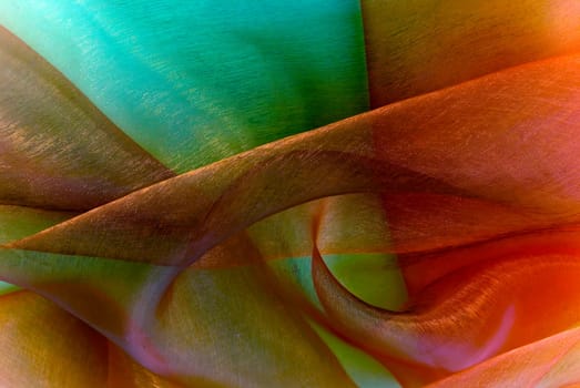 Silk in red -green background abstract