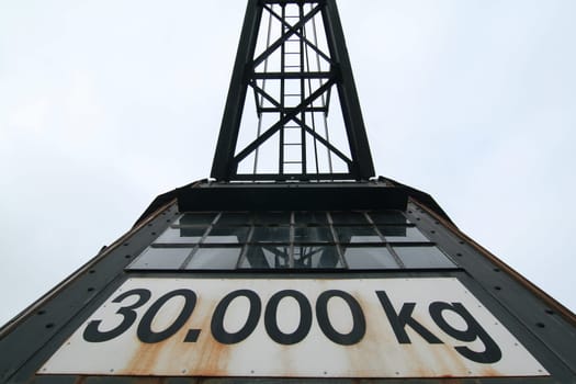 old ship crane Cologne Südkai