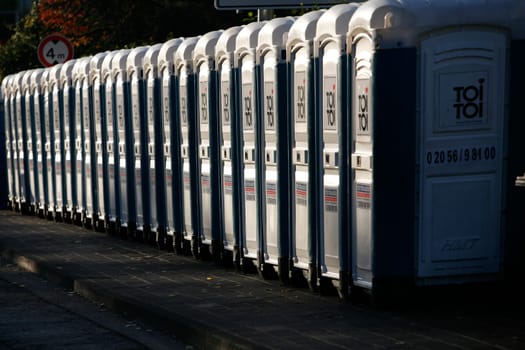 Toilets at the Cologne Marathon