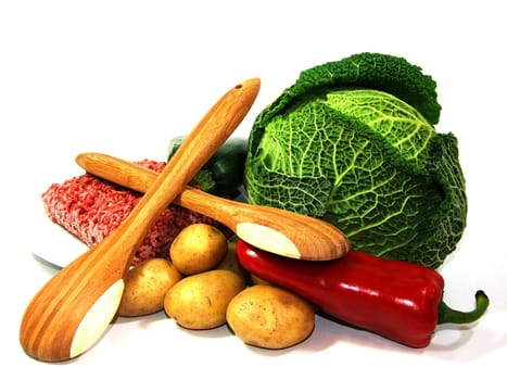 Savoy cabbage stew