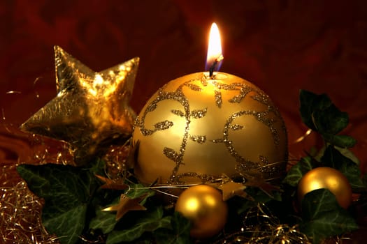 Christmas decoration in gold