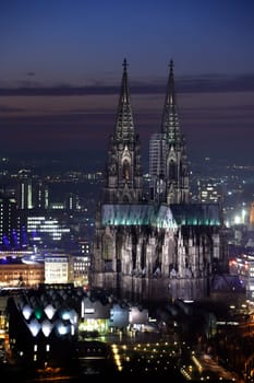 Cologne Cathedral in the evening