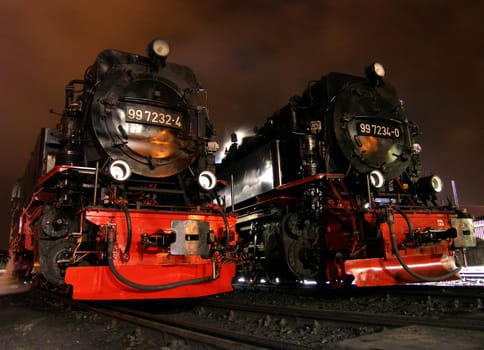 At night at the train station...