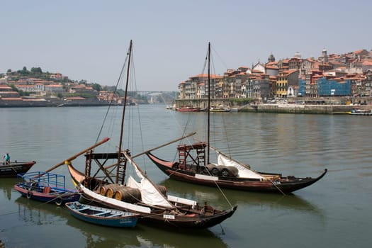 Port wine ships on the Douro