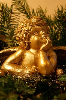 Christmas angel in gold