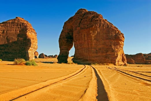 The Mammoth Rock and other sandstone formations at Al Ula,Saudi Arabia.