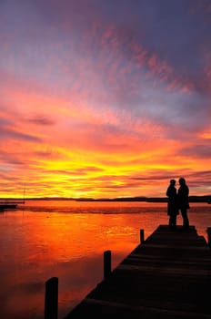 Couple at sunset