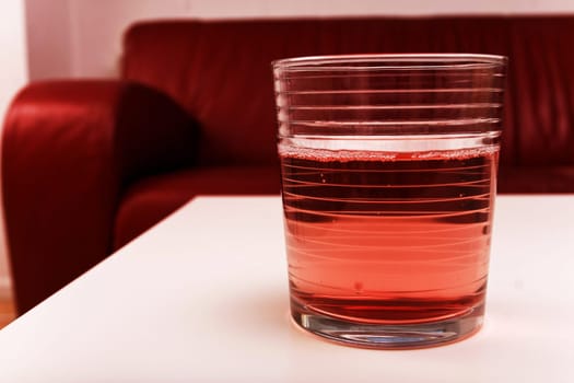 Drinks in a lounge with couch