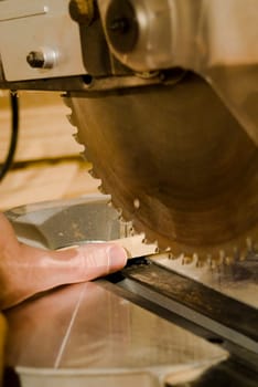 Power Saw Cutting Off A Thumb