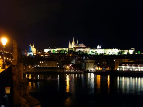 Prague at night