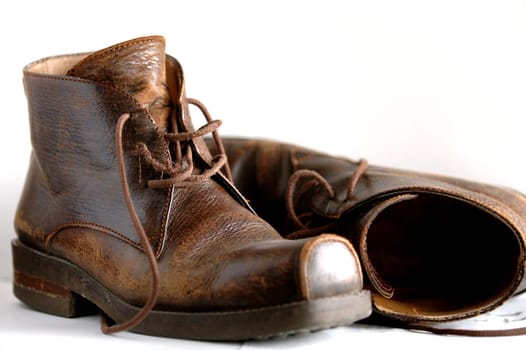 Leather boots