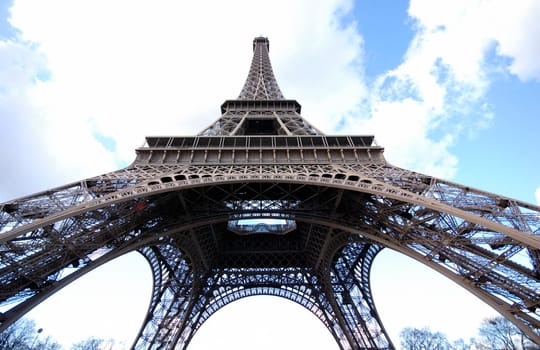 Eiffel Tower from a frog's eye view