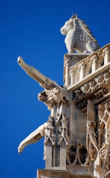 Façade detail of buildings in Paris